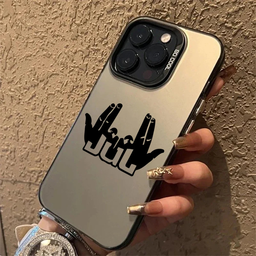 Rapper JuL C'est Pas Des Lol Hard PC IMD Case for iPhone 18 17 16 15 14 13 12 11 Pro Max X XR Shockproof Plating Matte TPU Funda