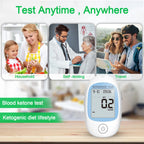 Multi-function Blood Ketone Meter Kit with Ketone Test Strips, Ketone Monitoring for Keto Diet, Ketosis, Fast & Accurate Results