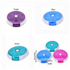 Simple Rotating Seven-grid Pill Box 7 Day Weekly Pill Box Plastic Sealed Travel Pill Case Granule Storage