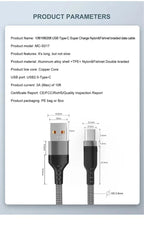 USB TYPE C Cable 5A Super Fast Charge Cable for iPhone 15 16 17 Full Range Huawei Samsung Oppo OnePlus Universal USB C Extension