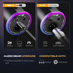 XLR/USB Gaming Microphone Kit: Dynamic PC Mic for Streaming Podcasting,  Mute Button, Reverb Effects, RGB Computer Mic with Arm