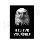 Motivational print, believe in yourself, never be afraid, awaken the beast within, animal motivational poster office decoration