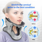 3 in 1 Neck Cervical Traction Electric Heating Spine Stretcher Support Collar Home Chiropractic Tool Spine Neck Posture Brace