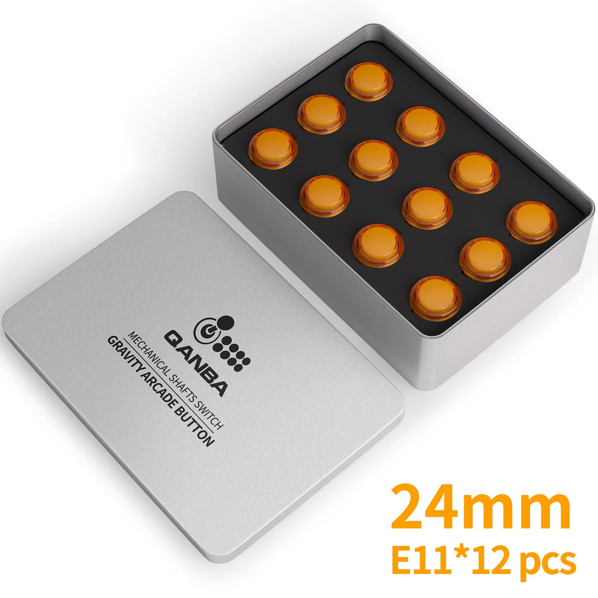 Qanba Gravity KS Mechanical Shafts Silent Pushbutton 24mm/30mm Arcade Button Snap-in (Boxed)