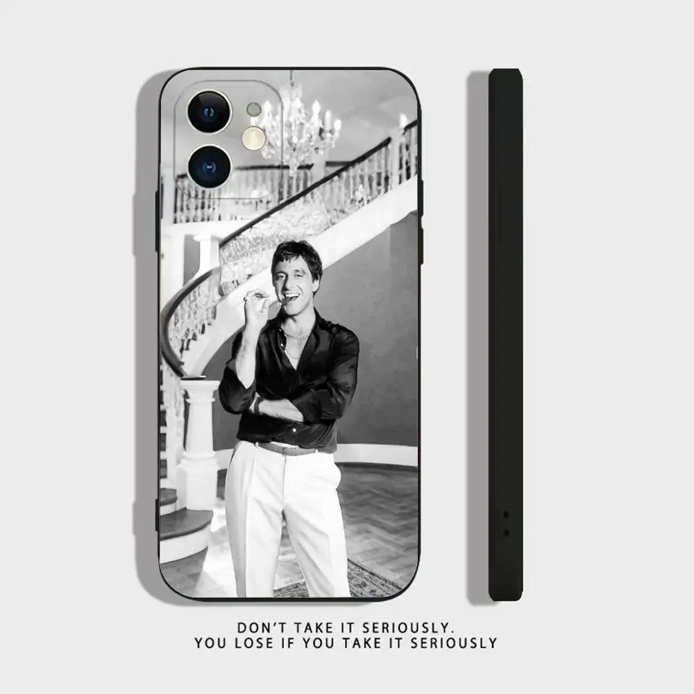 T-Tony M-Montana S-Scarface Phone Case For iPhone 17 16,15,14,13,12,11,Pro,XS,Max,XR,Plus,Mini Soft Silicone Black Shockproof