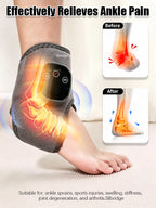 Electric Ankle Massager Heated Foot Massager with Vibration Massage Modes Portable Wrap Device for Home Relaxation Care