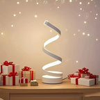 1PC Simple Spiral External Emitting Bright Desktop Desk Lamp, USB - Three-color Lighting, Suitable for Living Room and Bedroom D