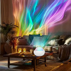 Northern Light Projector RGB Atmosphere Night Lights Remote Control USB Aurora Projection Lamp 360° Rotate for Home Party Decor