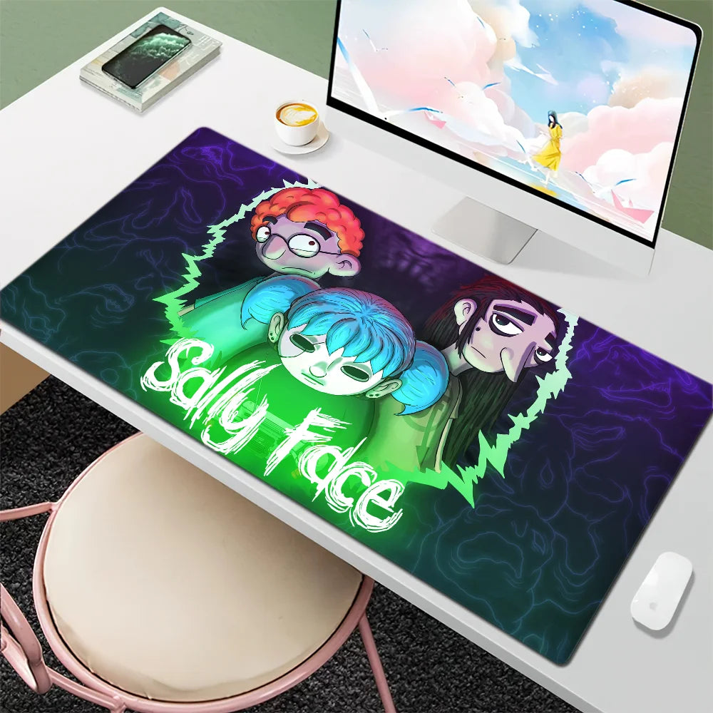 Game S-Sally Face S Mouse Pad Large Desk Mat Keyboard Ergonomic Office Rubber Game PC Non-slip Anti-fray Home Custom Best Price