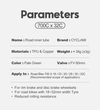 CYCLAMI Ultralight Bike TPU Inner Tube 700C 700 X 18 23 25 28 30 32 Road Bicycle TPU Material Tire 45mm 60mm Length French Valve