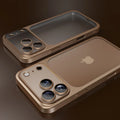 Luxury Plating Matte Ultra Slim Case for iPhone 17 18 16 15 14 13 12 Pro Max Camera Lens Film Protector Frosted Shockproof Case