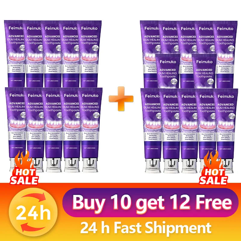 Gum Repair Toothpaste Plaque Caries Removal Protect Gingiva Treat Bad Breath Fade Tooth Stain Deep Clean Brightening Toothpaste