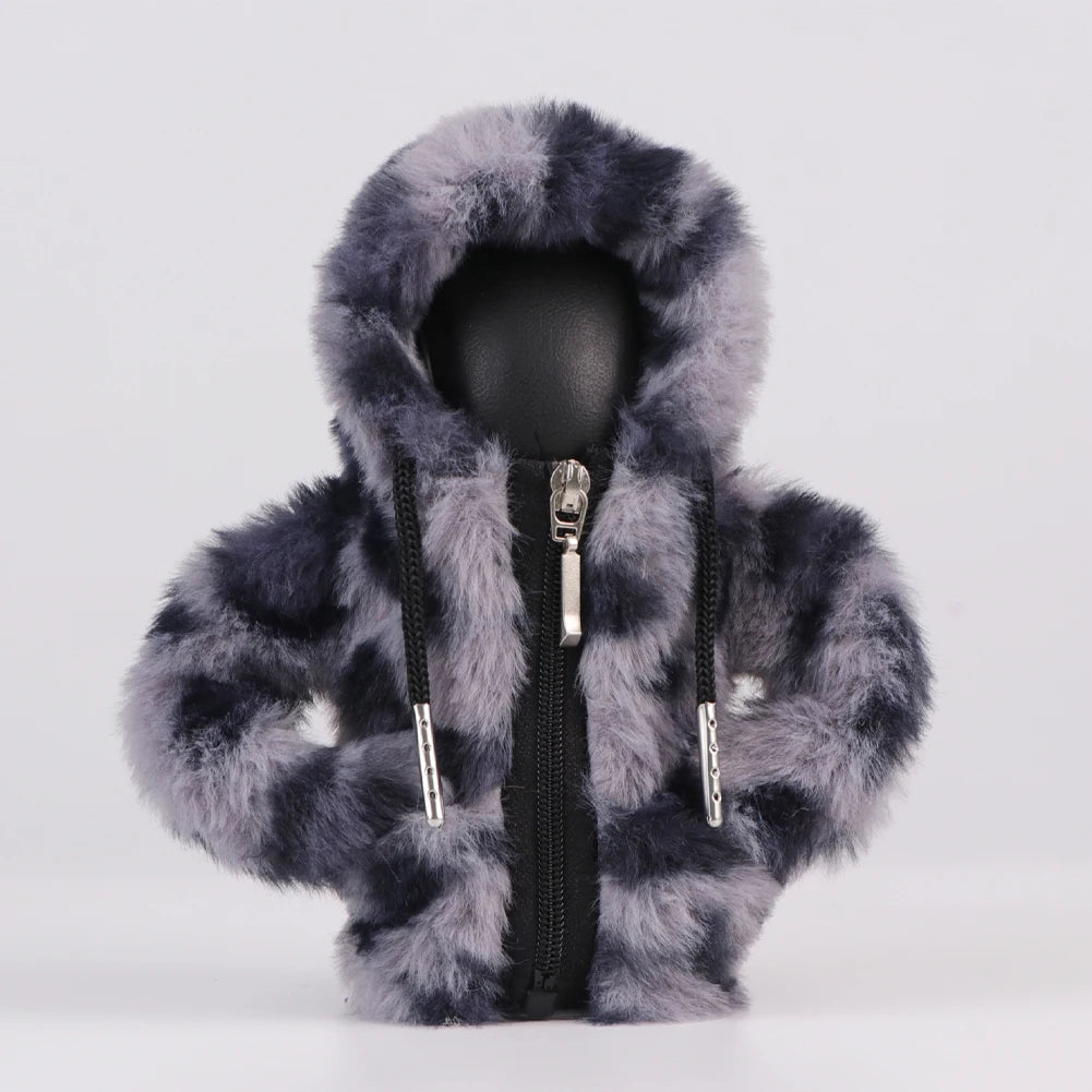 Velvet Hoodie Gear Shift Cover with Zipper
