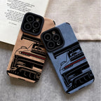 Cool Sports Car Phone Case For iPhone 18 Pro Max 17 16 15 Plus 14 13 12 11 17 Pro Air XR X XS 7 Plus SE 2022 Faux Leather Cover