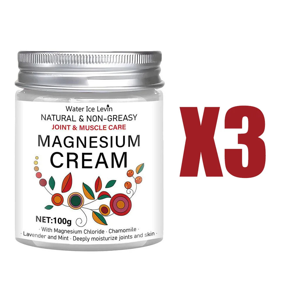 Non-Greasy 100g Magnesium Joint & Muscle Care Cream Nourishes/Moisturizes, Daily Use Boosts Elastic Skin Chamomile, Lavender