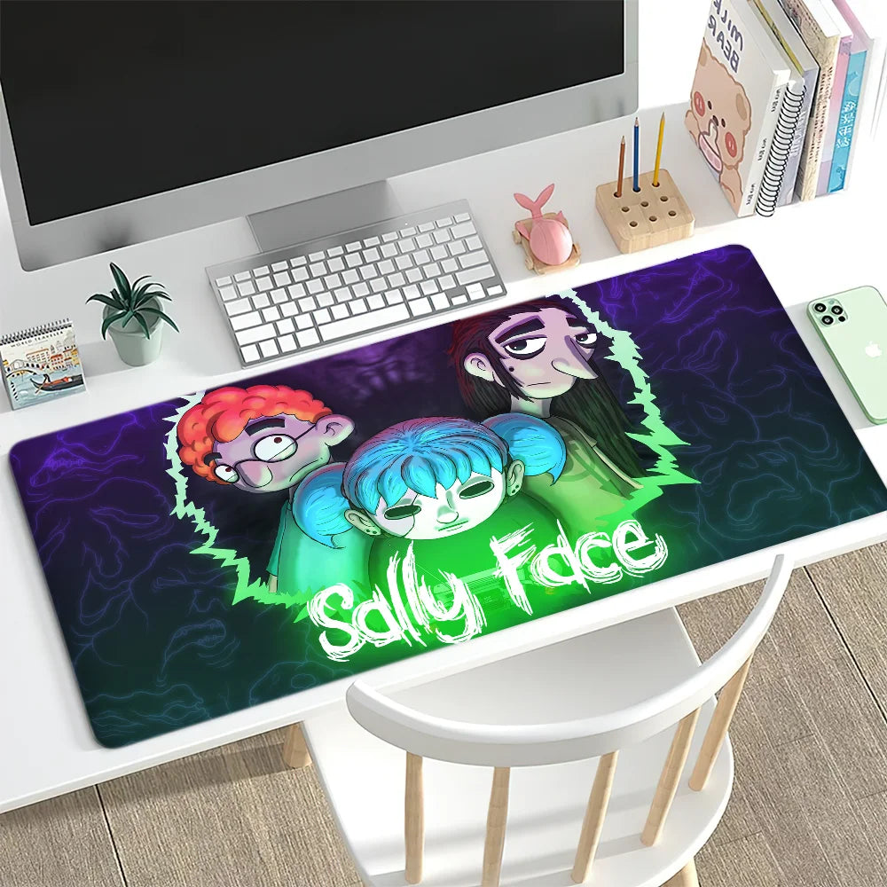 Game S-Sally Face S Mouse Pad Large Desk Mat Keyboard Ergonomic Office Rubber Game PC Non-slip Anti-fray Home Custom Best Price