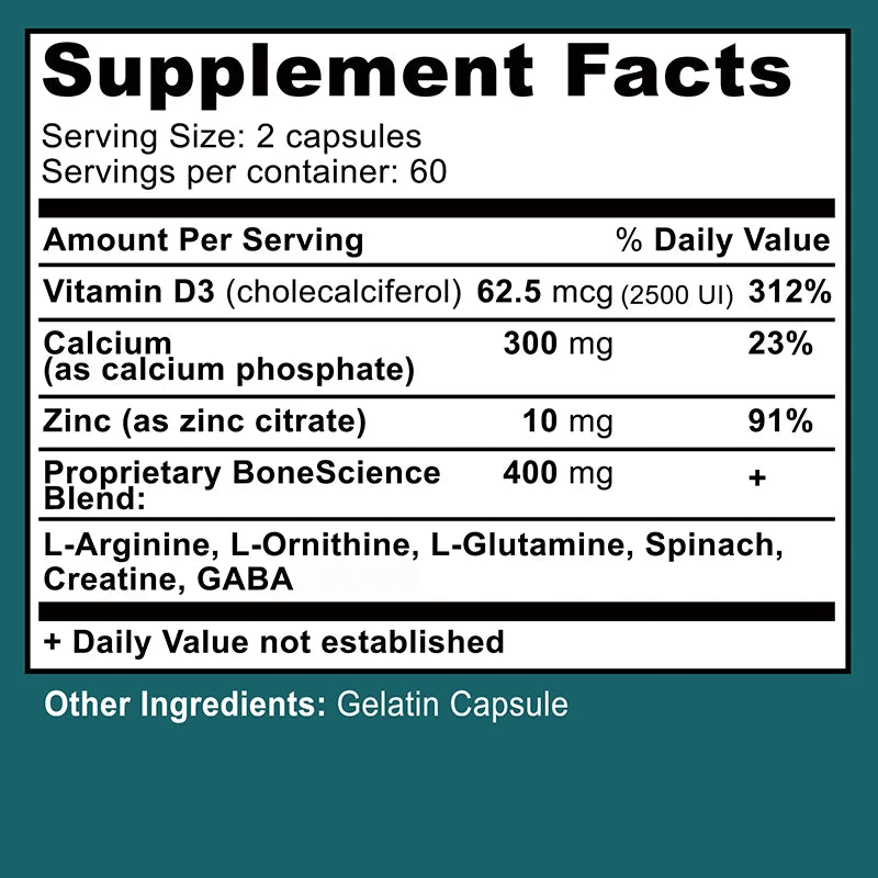 Natural Height Growth Maximizer for Kids, Teens and Adults Zinc and Calcium Increase Peak Height Supplement Bone Strength