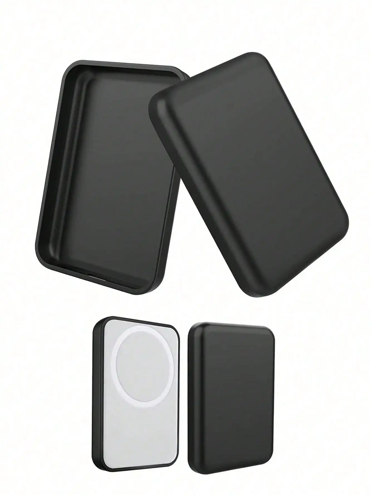 1Pcs Black TPU Charging Case Protector, Compatible With Apple's Original MagSafe Wireless Power Bank