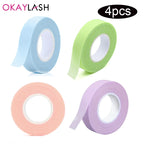 OKAYLASH 4Pcs/lot Eyelash Extension Tape  Breathable Medical Non-woven Adhesive Tape Eyelash Patch Tapes Cutter Cutting Tool