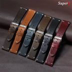 18mm 20mm 22mm Vintage Oil Wax Leather Watchband 19mm 21mm 24mm Universal Stitching Cowhide Strap for Seiko for Omega Watch Band