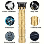 Rechargeable Mens T9 Carving Hair Clipper Vintage Portable USB Cleaning Barber Professional Hair Cutting Machine Beard Trimmer