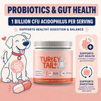 Dog Probiotic Soft Granules with Turkey Tail Mushroom&Vitamin Bacon Flavor Digestive Supplement Gut Health Daily Pet Nutrition