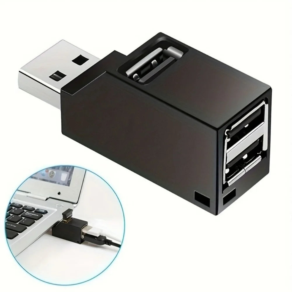 1Pcs USB 3.0 Adapter HUB Mini Splitter Box 1 to 3 Ports High Hi-Speed USB 2.0 Extender  For PC Laptop U Disk Card Reader