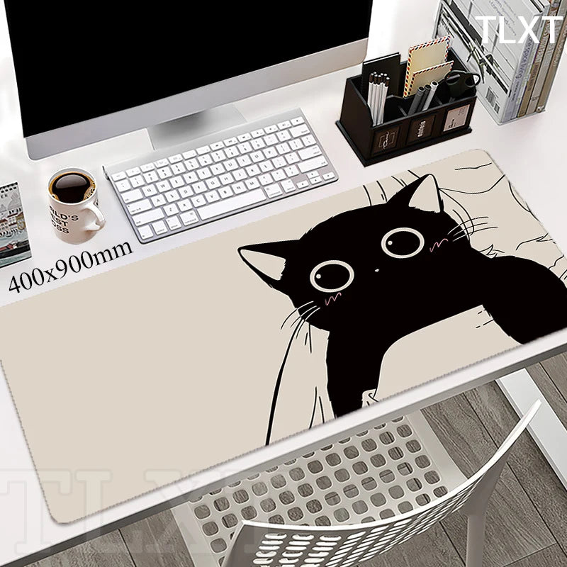 Mouse Pads Cute Cat Computer Mousepad Company Desk Pad 100x50cm Large Kawaii Mausepads Office Mouse Mat XXL Big Table Mats