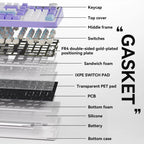 AJAZZ AK980 98% Mechanical Keyboard Gasket Mount Hot Swappable Wireless RGB Multi-Layer Foam Dampening PBT Keycaps