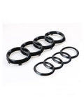 Audi 4 Ring ABS Car Hood Front Bonnet Grill Rear Trunk Emblem Logo Badge Sticker For A3 A4 A5 A6 A7 Q2 Q3 Q5 Q8 TT