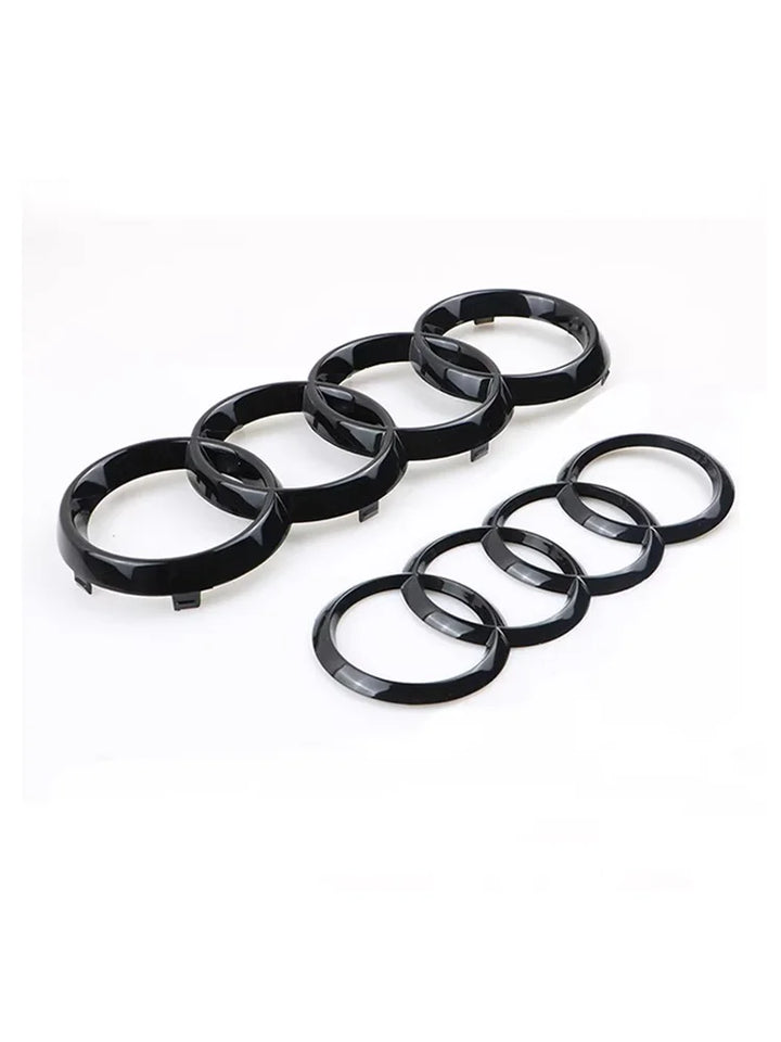 Audi 4 Ring ABS Car Hood Front Bonnet Grill Rear Trunk Emblem Logo Badge Sticker For A3 A4 A5 A6 A7 Q2 Q3 Q5 Q8 TT