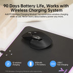Rapoo MT760L/MT760M Multi-mode Rechargeable Wireless Mouse Ergonomic 4000 DPI Support Up to 4 Devices Bluetooth Mouse