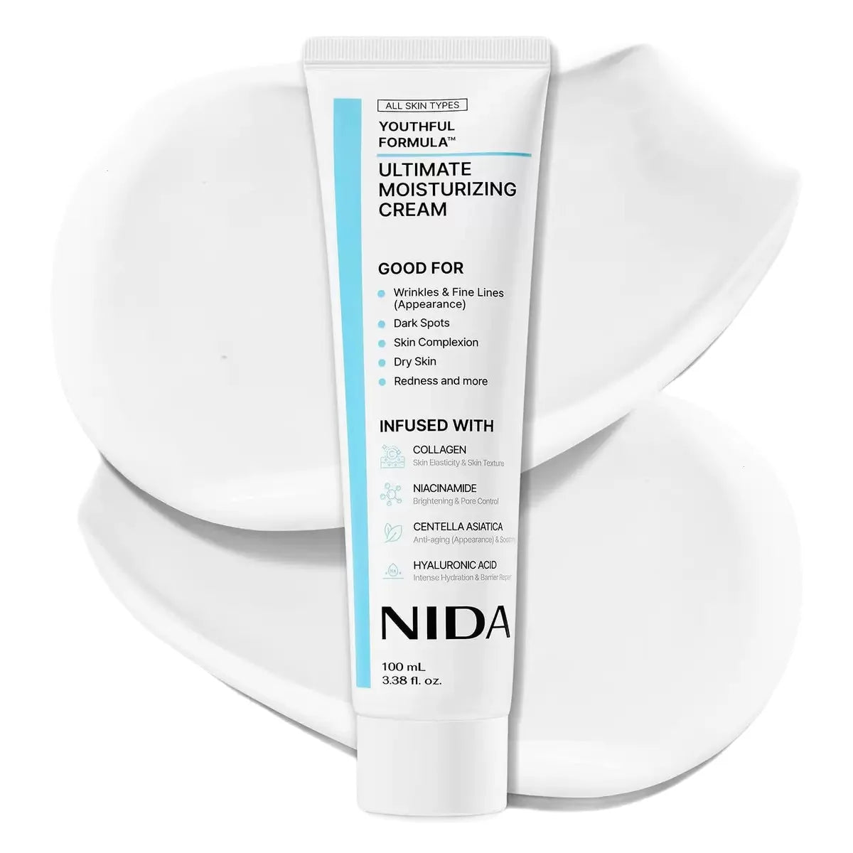 Korea NIDA Moisturizing Ultimate Cream Collagen Youthful Repair Damage Skin Strengthen Barrier Daily Facial Skin Care 100ml