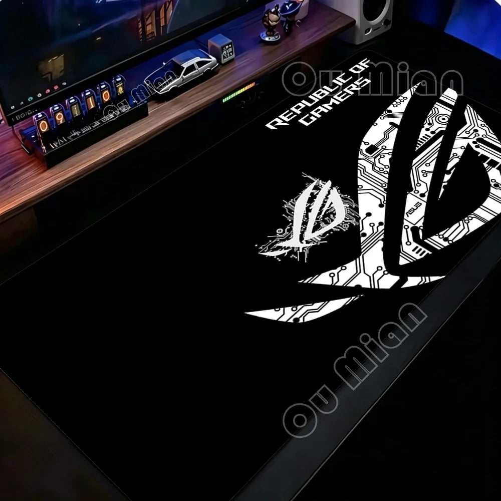 ROG Republic of Mouse Mat ASUS Gamers Large Mouse Pad Rubber Non-Slip Big Carpet Pc Computer Keyboard Accessories Big Desk Mat