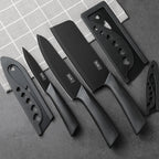 Kitchen knife set, including cleaver, chef's knife, and fruit knife, with knife block, suitable for peeling meat and vegetables