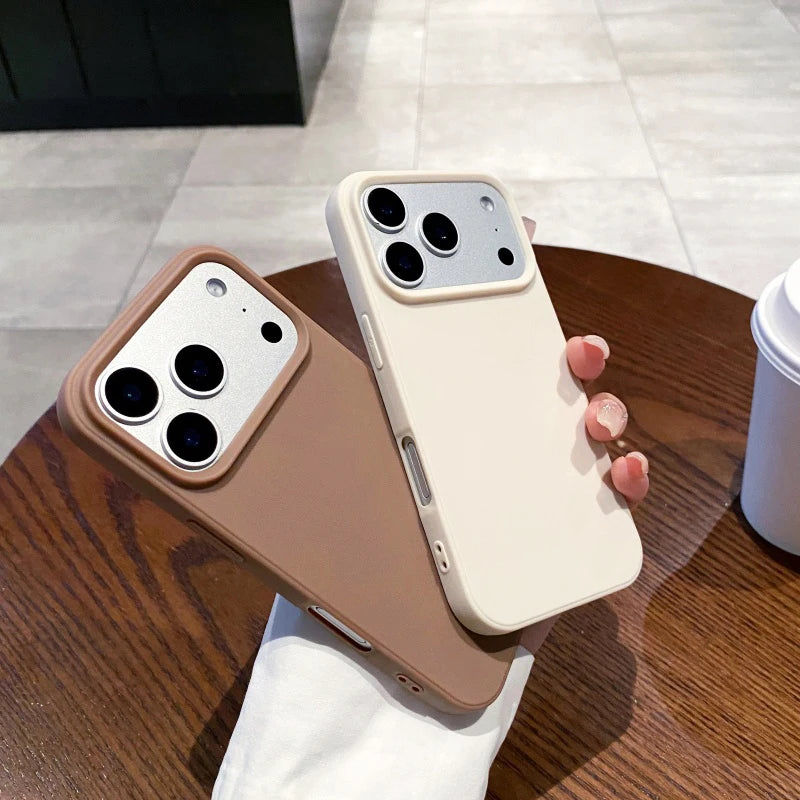 Luxury Candy Color Silicone Soft Case For iPhone 17 Air 16 16E 15 14 Pro Max Plus Matte Thin TPU Cover For iPhone17ProMax 17Pro