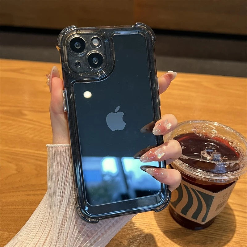 Luxury Shockproof Transparent Case For iPhone 17 16 15 14 13 12 11 Pro Max X Xs XR Max 7 8 Plus SE Clear Soft Bumper Cases Cover