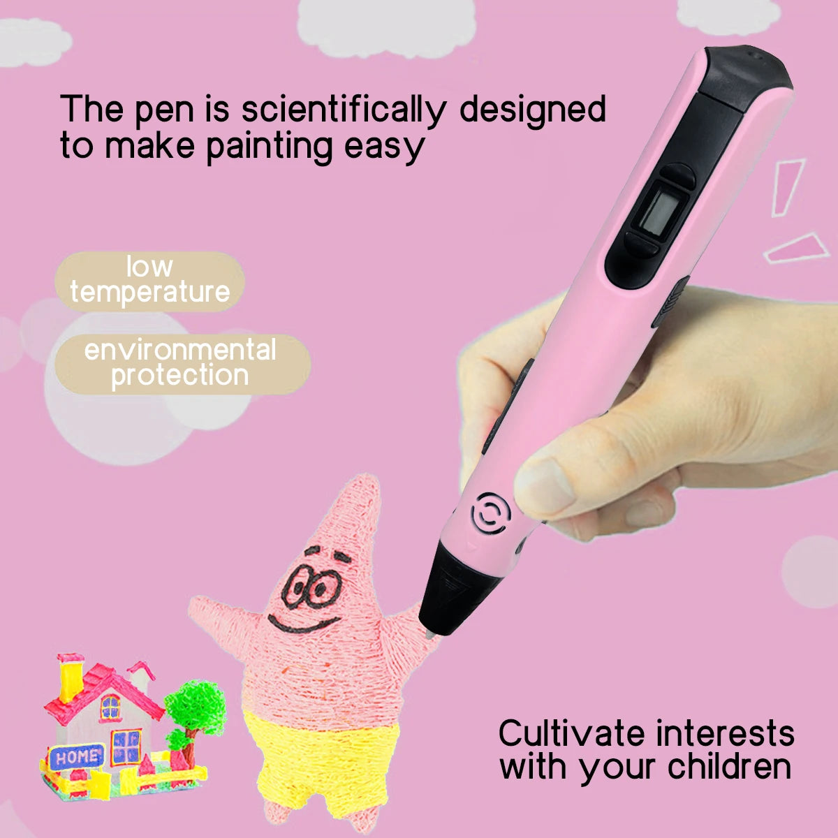 Upgraded 3D Printing Pen 9 Meter Pla Filaments Children S Birthday Christmas and New Year Gifts Three Dimensional Painting Tools