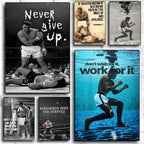 1pc Boxer Mike Tyson M-Muhammad Ali Motivational Quote Posters Retro Kraft Paper Sticker DIY Room Bar Cafe Wall Painting