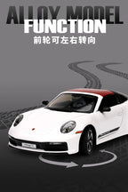 1:32 911 Targa 4S Sports Car Alloy Car Model Simulated Children's Toy Collection Ornaments for Boys Gifts