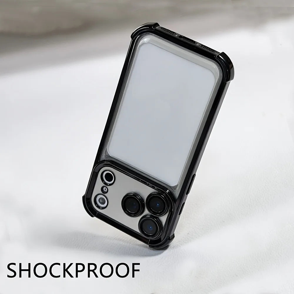 Luxury Buffer Impact Shockproof Plating Transparent Phone Case For iPhone 18 17 16 15 14 13 12 11 Pro Max 16Plus Air Clear Cover
