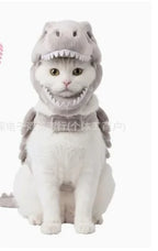 Halloween Dinosaur Skeleton Pet Hooded Costume Cute Cat Puppy Cosplay Outfit Funny Party Dress Up Clothes Small Animal Holiday
