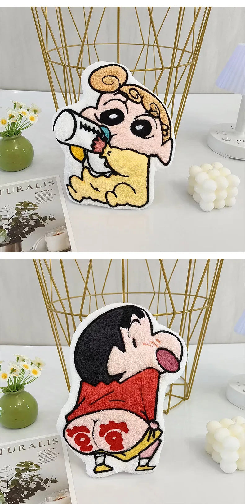 Kawaii Crayon Shin-Chan Cartoon Cute Hand Towel Water-Absorbent Coral Fleece Kitchen Quick-Drying Shower Room Supplies