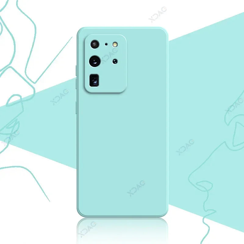 Original Mobile Phone Cover for Samsung Galaxy S20 FE Plus Ultra SamsungS20Ultra S20Plus 5G Soft Square Liquid Silicone Case Bag