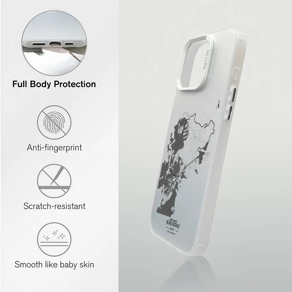 Nurburgring Runway Phone Case For IPhone 17 16 E 15 14 13 12 11 Germany Pro Max 17 Air 15 Plus Anti Fall Matte Back Cover Cases