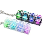 LED Light Keyboard Keychain Fidget Toy Clickable Button Stress Relief Portable Desk Accessory Office Decor Gift  Anxiety Relief