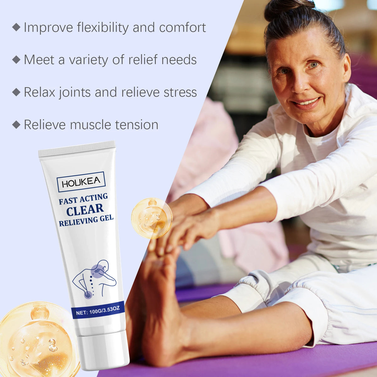Body Soothing Massage Gel, Muscle‑Relaxing, Skin‑Friendly, Easy‑Absorbing, Gentle Daily Care for Joints,Knees,Blbows & Shoulders