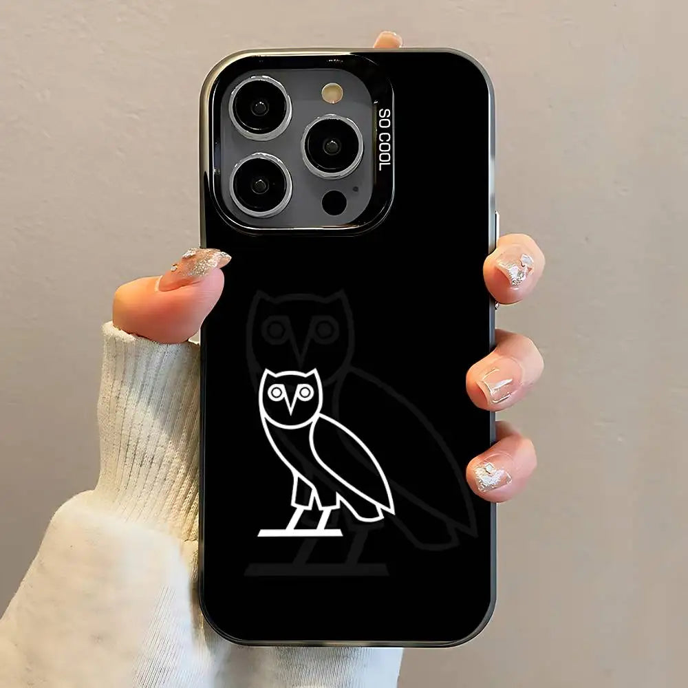 D-Drake O-OvO OWL Phone Case For iPhone 17 16e 16 15 14 13 12 11 mini Pro Max X XR XSMAX 8 7 Air Plus Anti Fall Matte Back Cover