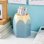 Cute Pencil Holder Desk Organizer Stationery Storage Box   Large Mouth Pen Holder Makeup Brush Organizer Box Office Accessories