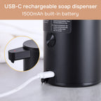  Automatic Soap Dispenser Stainless Touchless Rechargeable Hand Sanitizer Shampoo Detergent Dispenser for Kitchen Bathroom Toil